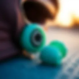 A close-up of Surfears ear plugs showcasing their unique design