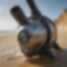 Close-up view of Cabrinha pump showcasing its nozzle and design features
