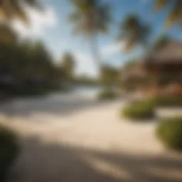 Luxurious beachfront view at Coconut Bay Resort
