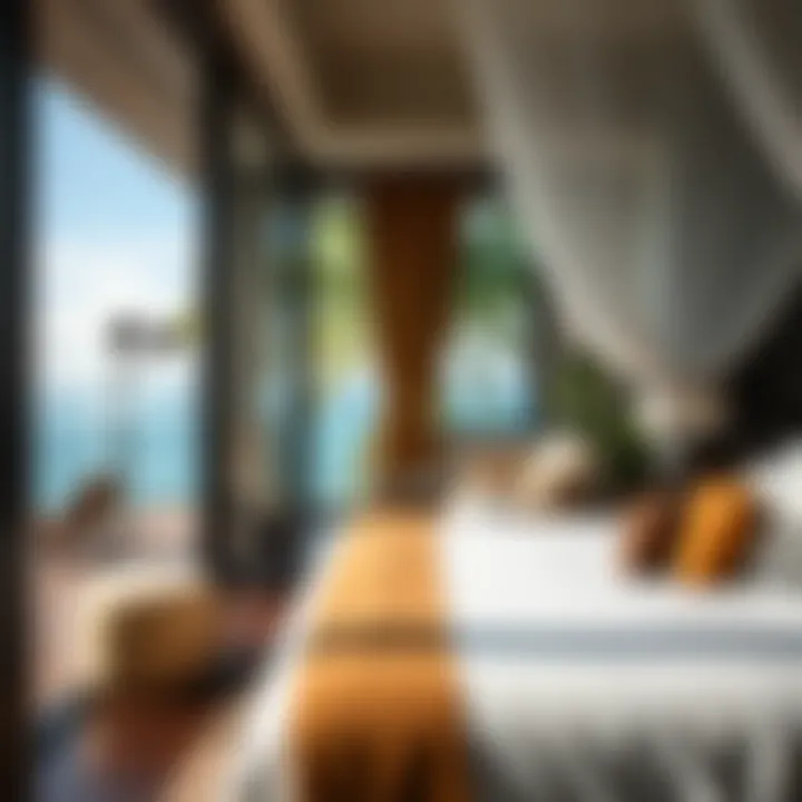 Luxurious room with a view of the ocean