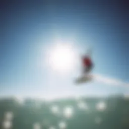 Panama City Beach kiteboarding under clear skies