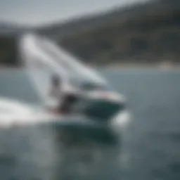 Close-up of the unique design features of the Oz hydrofoil