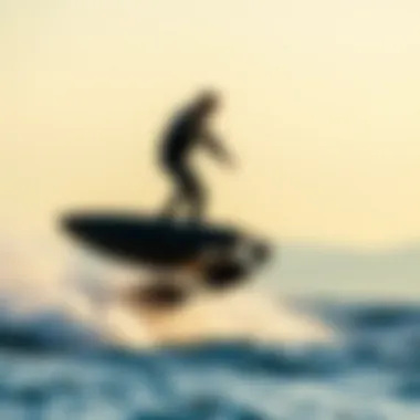 Expert Hydrofoiler Executing a Maneuver Advanced hydrofoiling technique performed