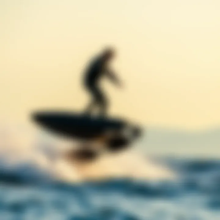 Expert Hydrofoiler Executing a Maneuver Advanced hydrofoiling technique performed