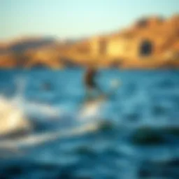 Hydrofoil board gliding above water