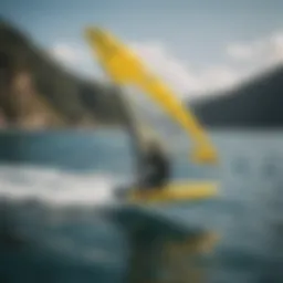 Dynamic view of the Naish Wing Foil Package in action on the water