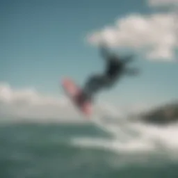 Dynamic duotone kiteboarding action on the water