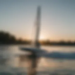 Elegant eFoil gliding over water
