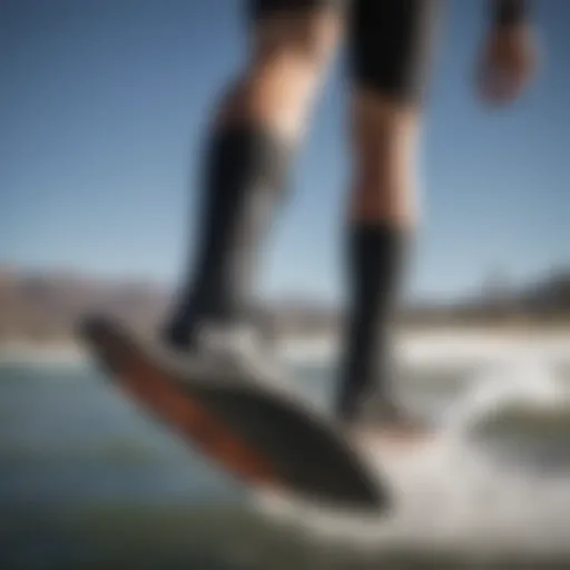 Close-up of neoprene texture showcasing flexibility