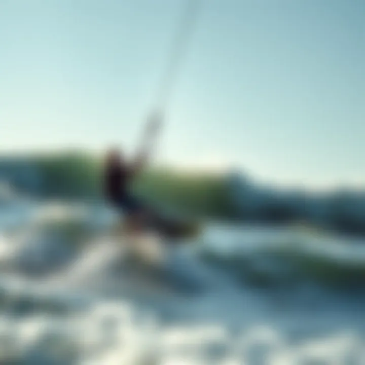 Riding the Waves with Armstrong Foil Kiteboarder using Armstrong foil in challenging conditions