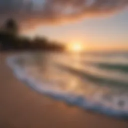 Stunning view of Seven Mile Beach at sunset