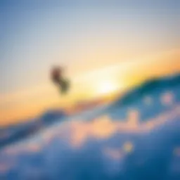A vibrant kitesurfer soaring over the ocean waves showcasing Dakine gear