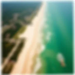 Aerial view of the Florida Panhandle coastline highlighting its sandy beaches and turquoise waters