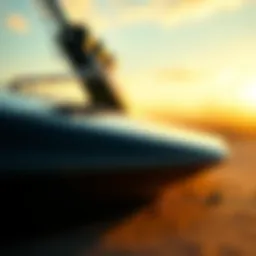 Close-up of the hover glide foil design showcasing its sleek lines and advanced materials