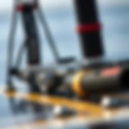 Detailed view of hydrofoil components