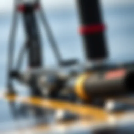 Detailed view of hydrofoil components