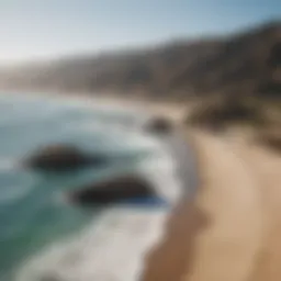 A panoramic view of Jalama Beach showcasing its pristine coastline