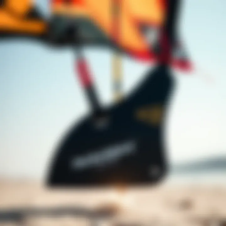 Innovative Gear from Naish A close-up of Naish kiteboarding gear showcasing innovation