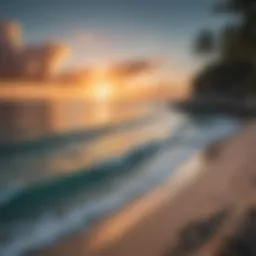 Breathtaking view of Saipan's coastline at sunset