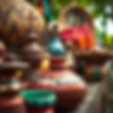 Cultural Treasures of St. Lucia Local crafts and vibrant cultural artifacts representing the heritage of St. Lucia