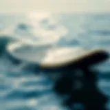 Hydrofoil surfboard gliding over water
