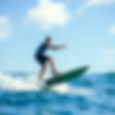 User enjoying a smooth ride on a hydrofoil surfboard