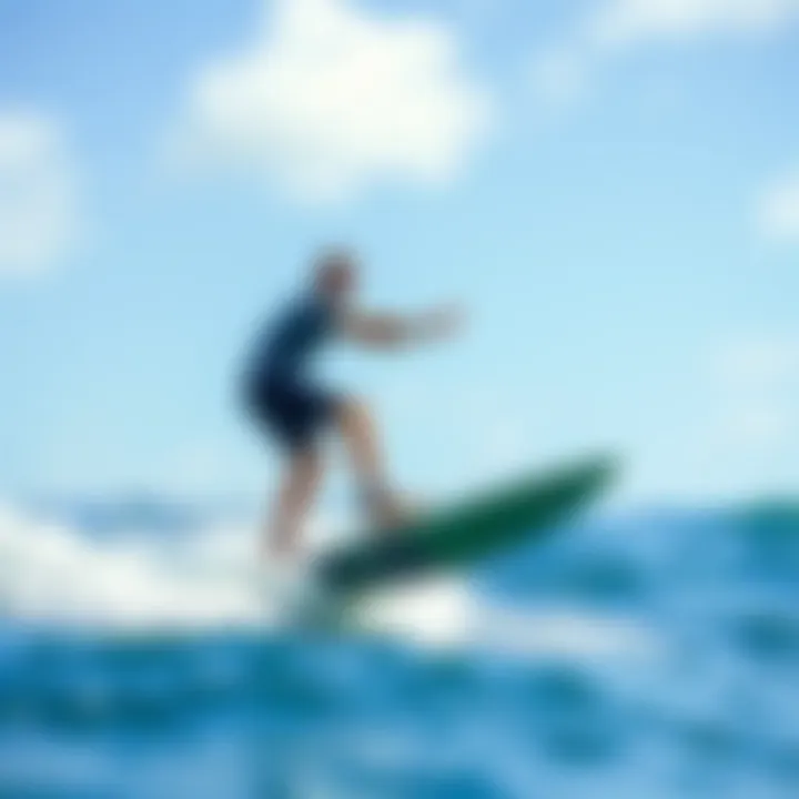 User enjoying a smooth ride on a hydrofoil surfboard