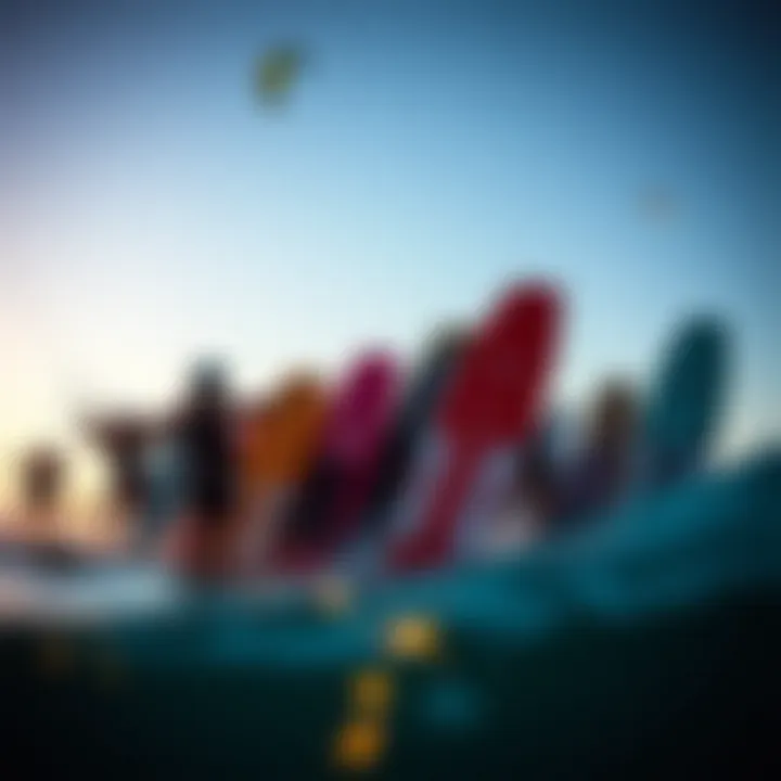 Diversity in Riding Styles: Fanatic Boards for Every Enthusiast A diverse group of kiteboarders enjoying various styles on different Fanatic Boards