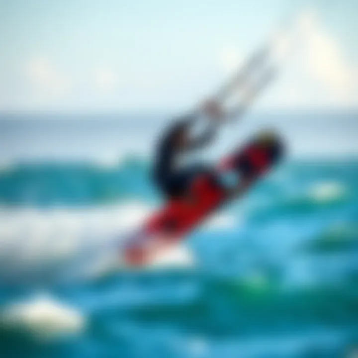 Performance Excellence: Kiteboarding with a Fanatic Board An action shot of a kiteboarder mastering tricks on a Fanatic Board