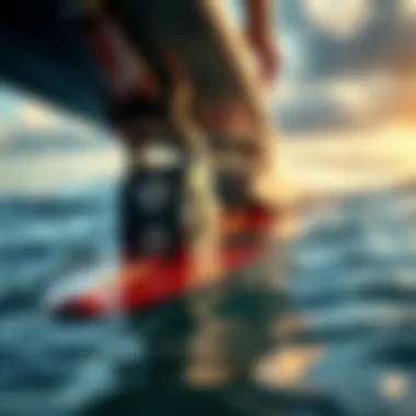 Innovative Hydrofoil Design Close-up of hydrofoil technology showcasing its engineering