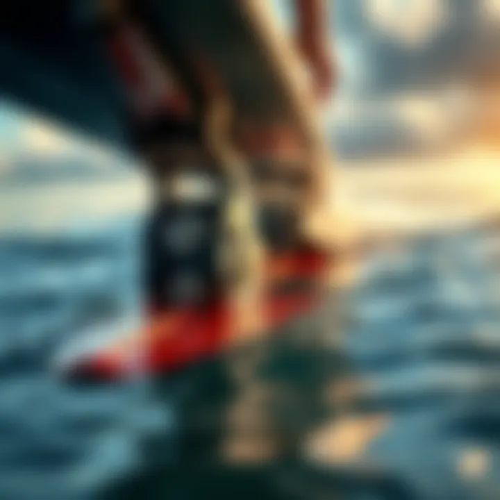 Innovative Hydrofoil Design Close-up of hydrofoil technology showcasing its engineering