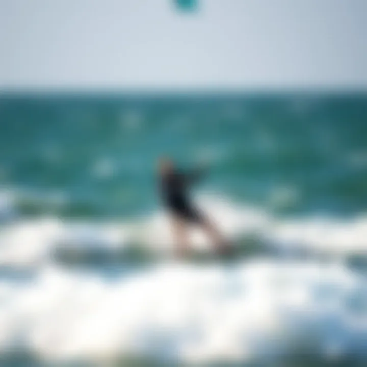 Mastering the Waves with the Phoenix Kite Kiteboarder navigating the waves with a phoenix kite
