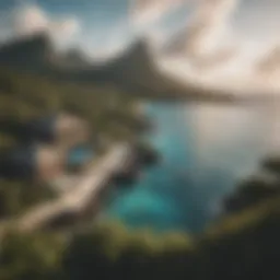 Breathtaking view of a luxury resort on Union Island