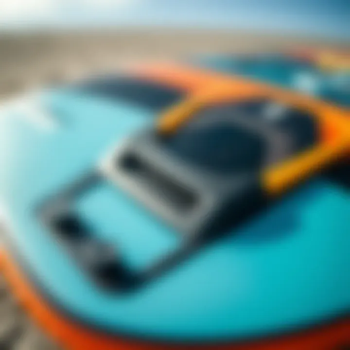 Innovative Design of the Fanatic Sky Wing Board Close-up of the innovative design elements of the board