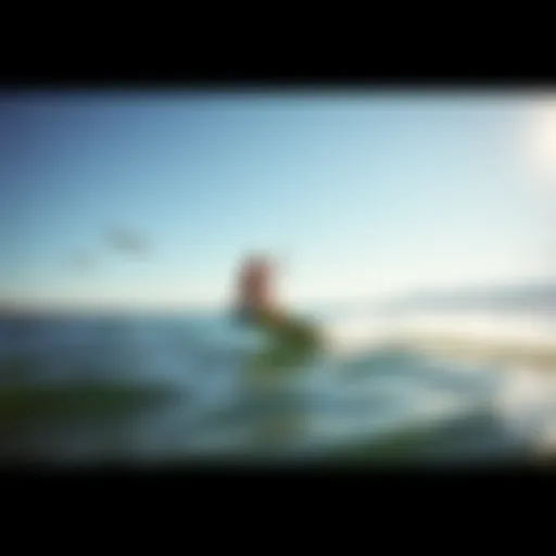 Dynamic view of the Fanatic Sky Wing Board gliding over water