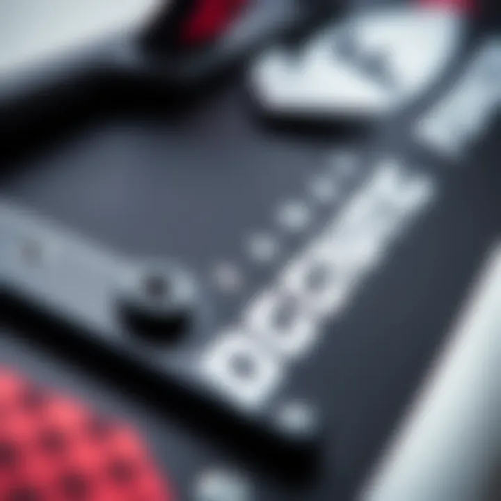 Close-up view of the Fanatic Wing Foil Board components, highlighting its build quality and materials