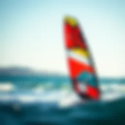 A sleek Fanatic Wing Foil Board showcasing its innovative design and vibrant colors