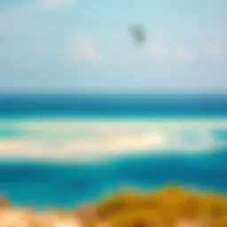 A breathtaking view of Flag Beach showcasing its sandy shores and turquoise waters