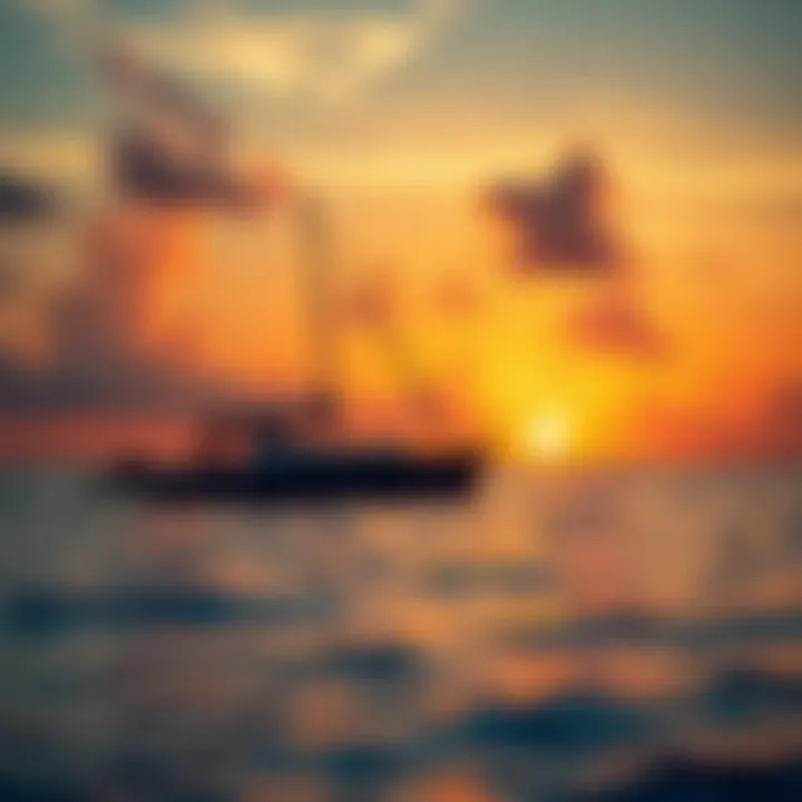 A serene sunset over the waters of Cat Cay