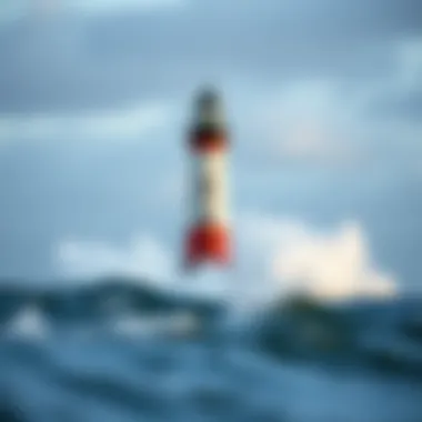 Iconic Grand Haven Lighthouse Lighthouse standing tall amidst the waves