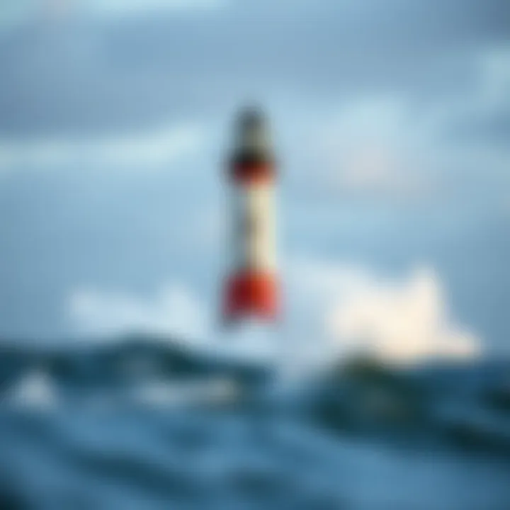Iconic Grand Haven Lighthouse Lighthouse standing tall amidst the waves