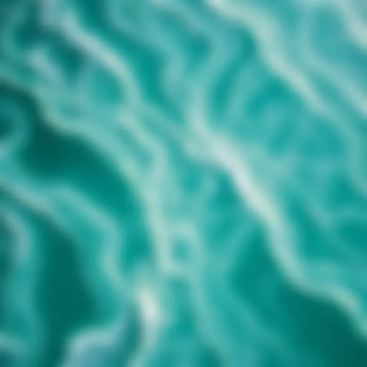 Wind Patterns Over Gulf Breeze An aerial shot showcasing wind patterns over Gulf Breeze waters