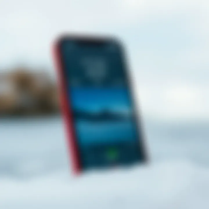 Wind meter application interface on iPhone showing real-time data