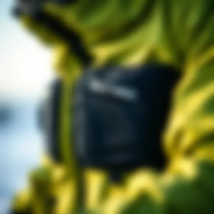 Close-up of the material technology used in impact jackets