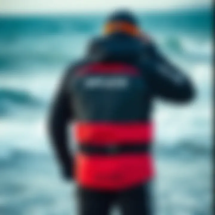 Illustration of proper sizing techniques for impact jackets