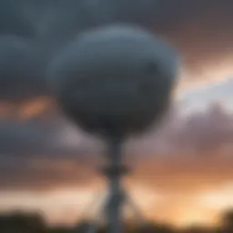 A detailed view of the Isle of Palms weather radar system in action
