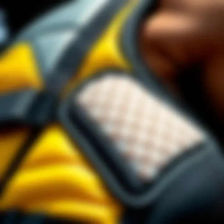 Protective Padding in Kite Impact Vest Close-up of protective padding in a kite impact vest emphasizing safety features.