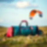 A vibrant kite travel bag showcasing durability