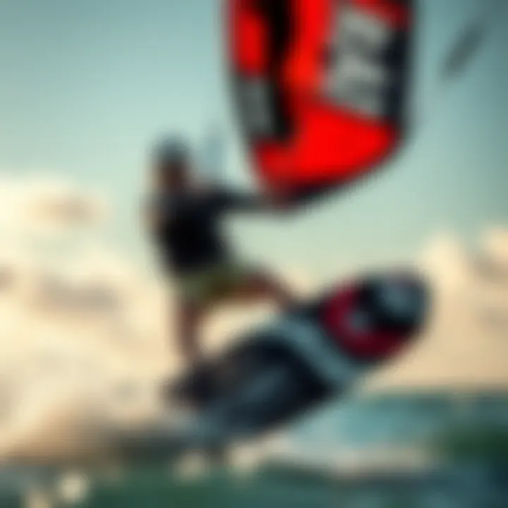 Thrilling Ride with Naish Equipment Kiteboarder enjoying a thrilling ride with Naish equipment