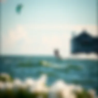 Lake Michigan Kiteboarding Spot A scenic view of Lake Michigan, perfect for kiteboarding.